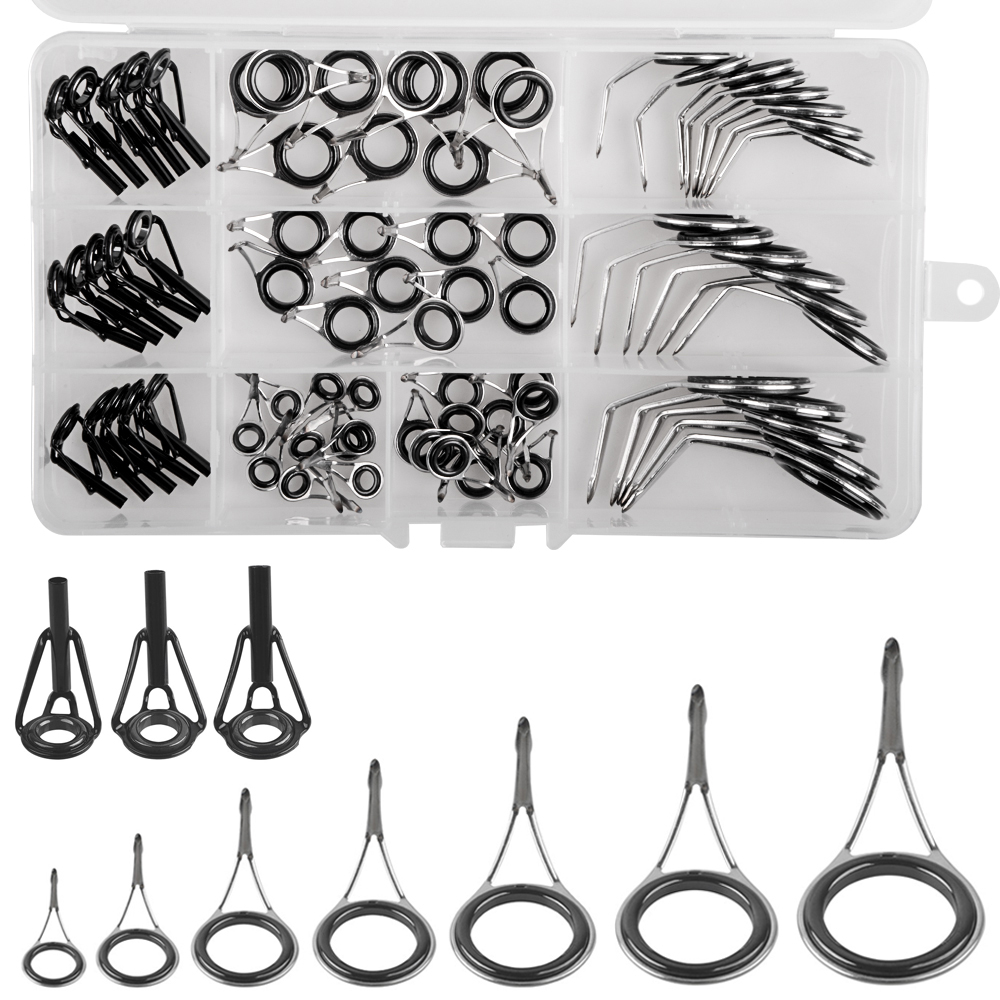 Fishing Rod Guide Replacement - 釣竿ガイド釣竿ヒント交換キット釣りポールロッド修理キットガイドとヒントロッド釣りアクセサリー