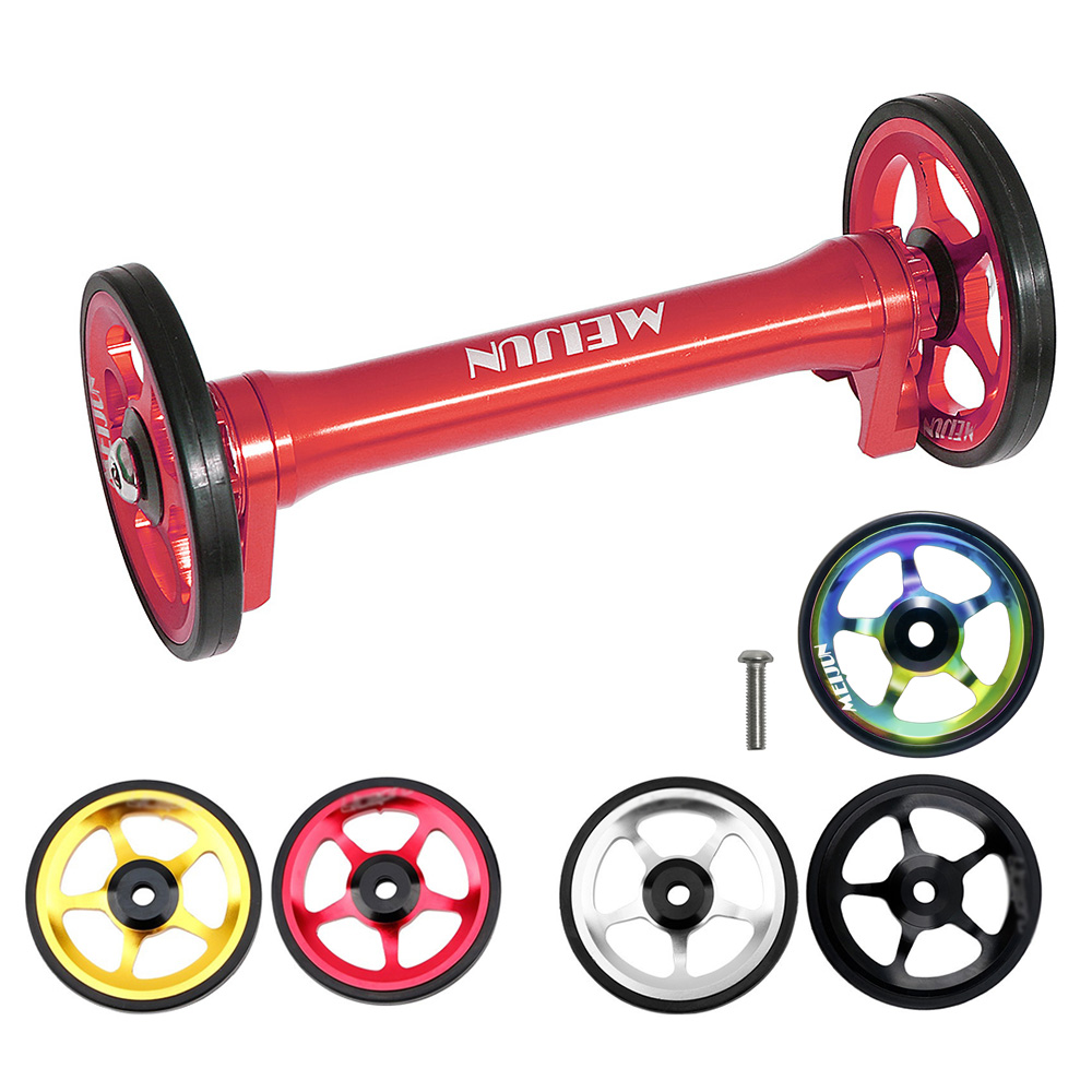 Fishing Rod Telescopic - 簡単なホイール延長ロッド伸縮バー自転車アルミ合金リアカーゴラック部品ブロンプトン用折りたたみ自転車