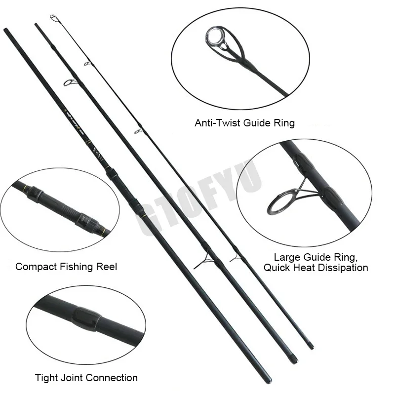 鯉釣り竿 超硬質 3.3m 3.6m 3.9m 高炭素繊維  - Fishing Rod Travel のレビューと価格