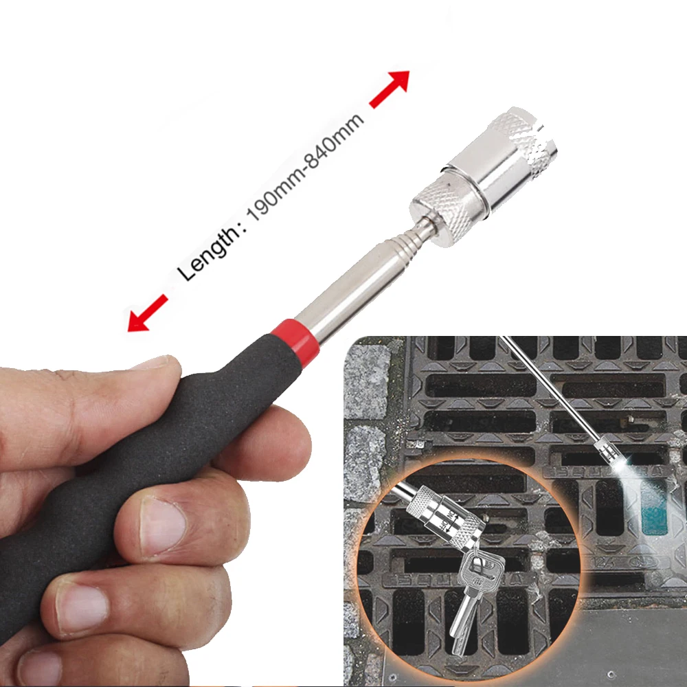伸縮性のある磁気ペン、金属加工の便利なツール、ナットボルトを - Fishing Rod Telescopic のレビューと価格
