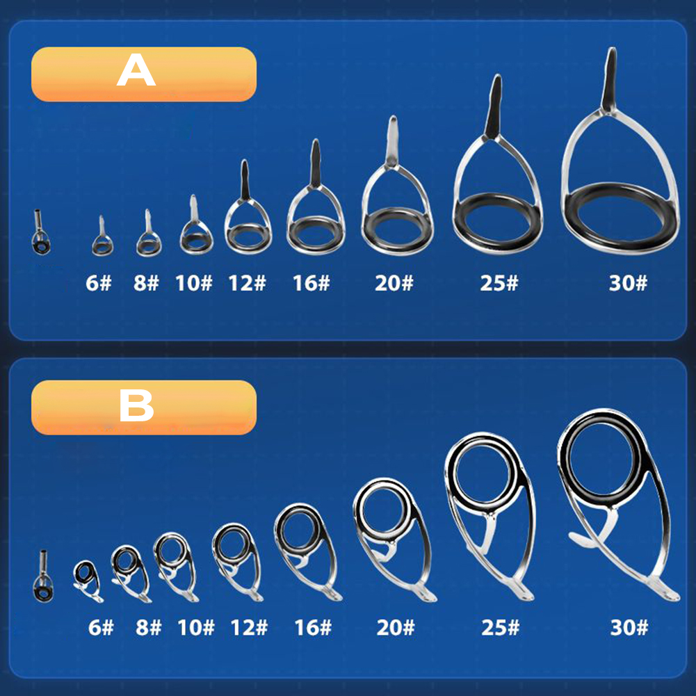 セラミックフィッシングロッド,トップ交換リング,チップ,アイ - Fishing Rod Repair Kit のレビューと価格