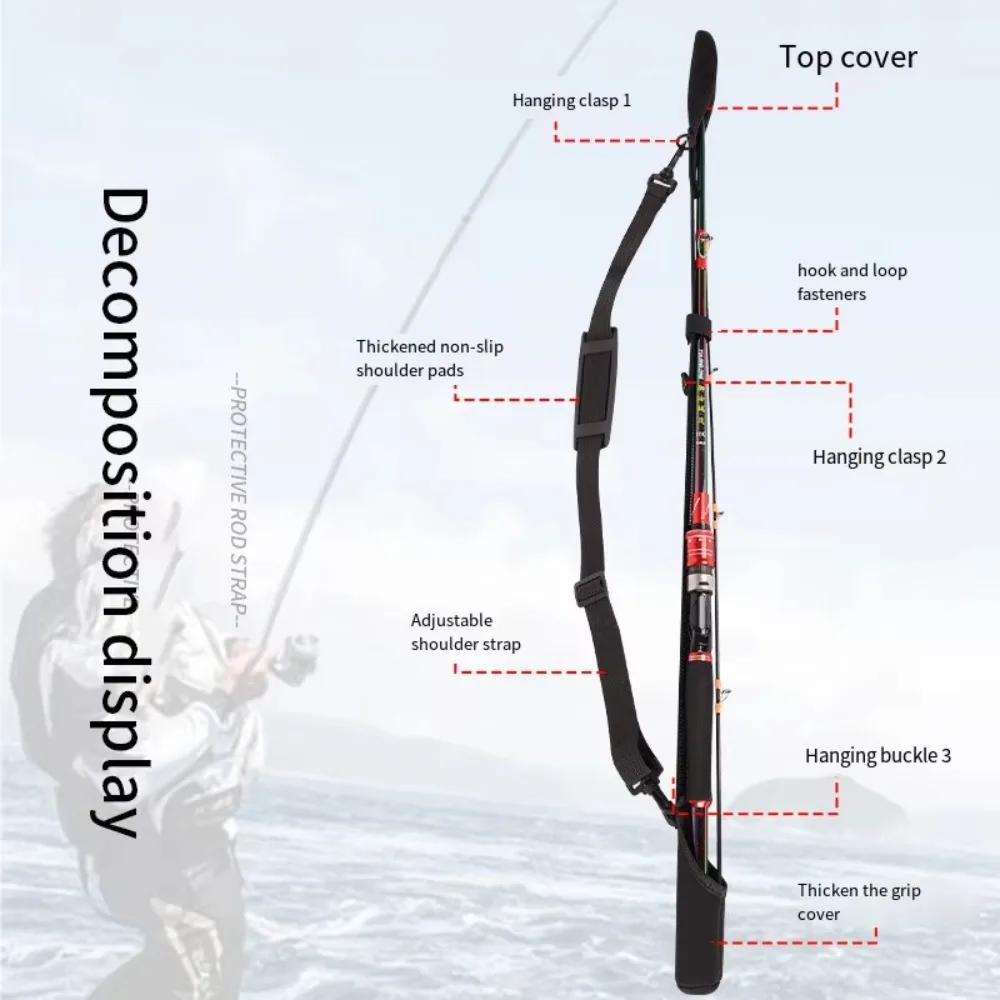 調節可能な釣竿収納バッグポータブル釣竿ショルダーベルト釣竿ベ - Fishing Rod Travel のレビューと価格